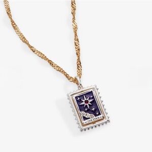 NWT Alex+Ani Tarot Card Reversible Spinner Pendant Necklace
